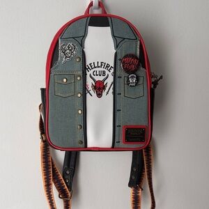 Loungefly Hellfire Club Backpack - Gray, Red, White